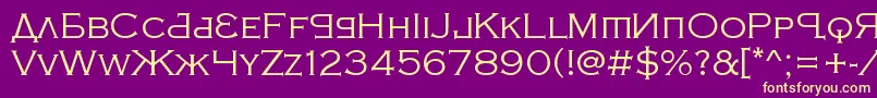 KremlinSamovarLite Font – Yellow Fonts on Purple Background