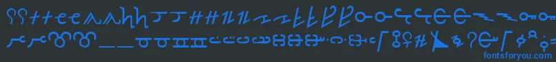 ThorassNormal Font – Blue Fonts on Black Background