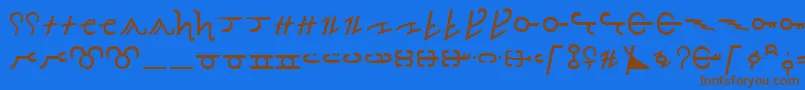 Шрифт ThorassNormal – коричневые шрифты на синем фоне