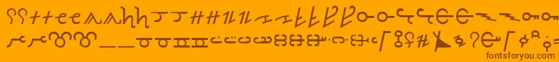 Czcionka ThorassNormal – brązowe czcionki na pomarańczowym tle