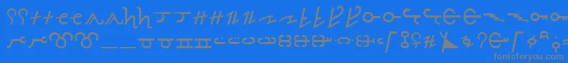 フォントThorassNormal – 青い背景に灰色の文字