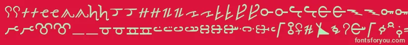 フォントThorassNormal – 赤い背景に緑の文字