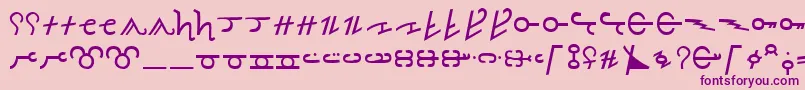 ThorassNormal Font – Purple Fonts on Pink Background