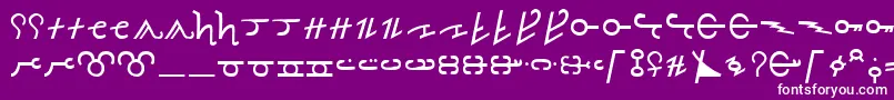 フォントThorassNormal – 紫の背景に白い文字