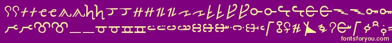 ThorassNormal Font – Yellow Fonts on Purple Background