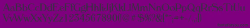 フォントVeronaserialLightRegular – 紫の背景に黒い文字