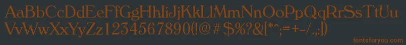 Шрифт VeronaserialLightRegular – коричневые шрифты на чёрном фоне