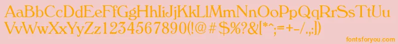 VeronaserialLightRegular Font – Orange Fonts on Pink Background