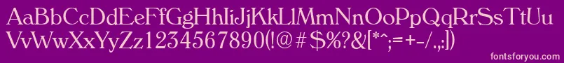 VeronaserialLightRegular Font – Pink Fonts on Purple Background