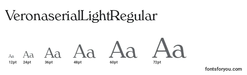 Размеры шрифта VeronaserialLightRegular