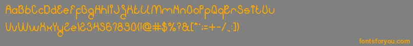 Lisätietoja KissingTheRain-fontista KissingTheRain-fontti – oranssit fontit harmaalla taustalla