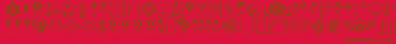 More about GeFloralStencils Font GeFloralStencils Font – Brown Fonts on Red Background