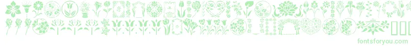 GeFloralStencils-fontti – vihreät fontit