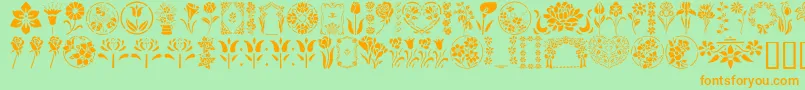 Más sobre la fuente GeFloralStencils fuente GeFloralStencils – Fuentes Naranjas Sobre Fondo Verde
