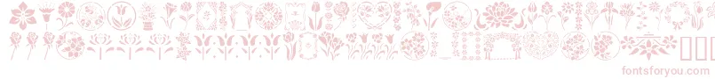 Шрифт GeFloralStencils – розовые шрифты