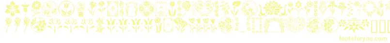 GeFloralStencils-Schriftart – Gelbe Schriften