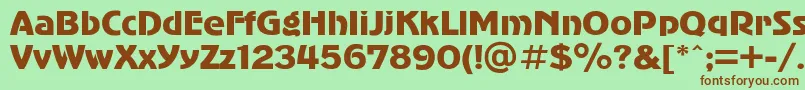 AdvergothicRegular Font – Brown Fonts on Green Background