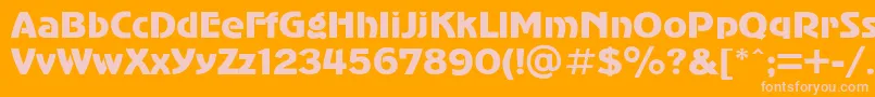 AdvergothicRegular Font – Pink Fonts on Orange Background