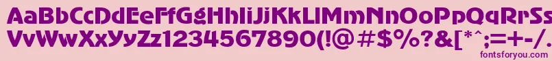 AdvergothicRegular Font – Purple Fonts on Pink Background