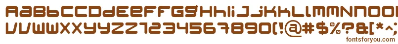 PatinioIagencyRounded-fontti – ruskeat fontit valkoisella taustalla