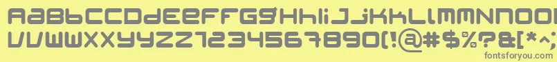 フォントPatinioIagencyRounded – 黄色の背景に灰色の文字