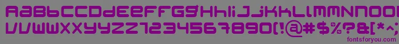 Шрифт PatinioIagencyRounded – фиолетовые шрифты на сером фоне
