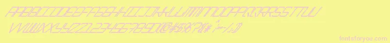 EpicenterItalic Font – Pink Fonts on Yellow Background