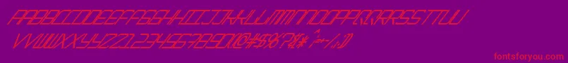 EpicenterItalic Font – Red Fonts on Purple Background