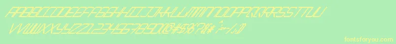 EpicenterItalic Font – Yellow Fonts on Green Background