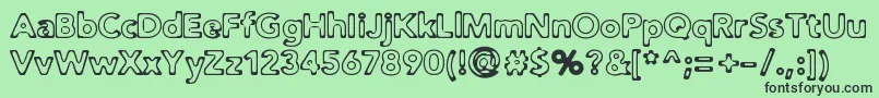 Distrot Font – Black Fonts on Green Background