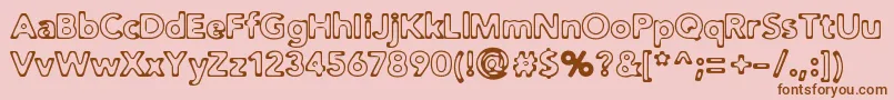 Distrot Font – Brown Fonts on Pink Background