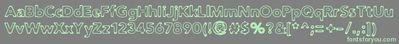 Distrot-Schriftart – Grüne Schriften auf grauem Hintergrund
