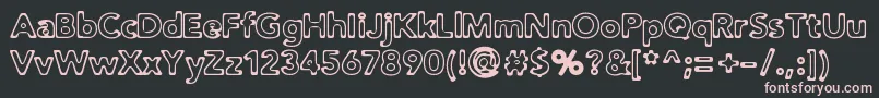 Distrot Font – Pink Fonts on Black Background
