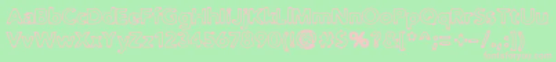 Distrot Font – Pink Fonts on Green Background