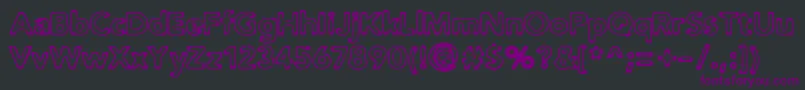 Distrot-Schriftart – Violette Schriften auf schwarzem Hintergrund