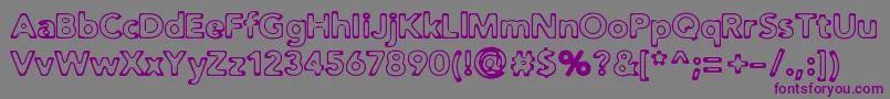 Distrot Font – Purple Fonts on Gray Background
