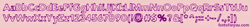 Distrot Font – Purple Fonts on Pink Background