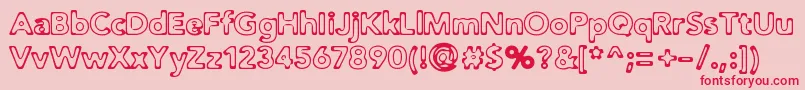 Distrot Font – Red Fonts on Pink Background