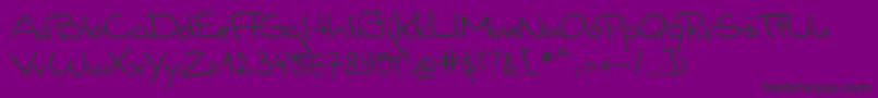 ValerianHandwriting-Schriftart – Schwarze Schriften auf violettem Hintergrund
