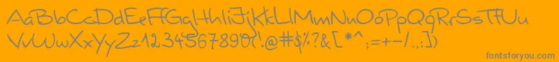 Police ValerianHandwriting – polices grises sur fond orange