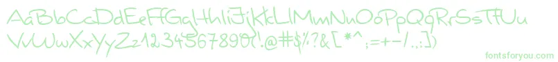 ValerianHandwriting-Schriftart – Grüne Schriften auf weißem Hintergrund