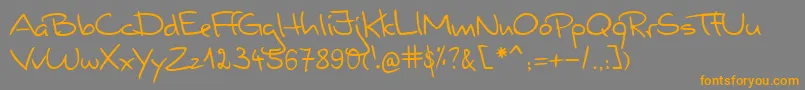 fuente ValerianHandwriting – Fuentes Naranjas Sobre Fondo Gris