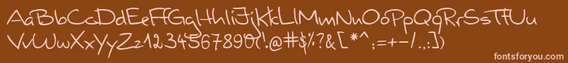 fuente ValerianHandwriting – Fuentes Rosadas Sobre Fondo Marrón