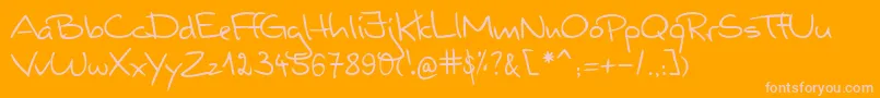 ValerianHandwriting Font – Pink Fonts on Orange Background