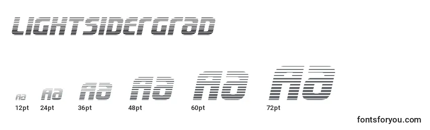 Lightsidergrad Font Sizes