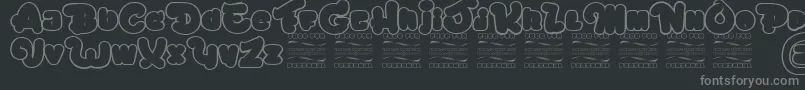 ChicagoEskimo Font – Gray Fonts on Black Background