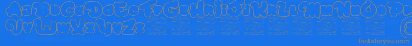 Шрифт ChicagoEskimo – серые шрифты на синем фоне