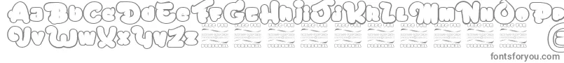 ChicagoEskimo-Schriftart – Graue Schriften auf weißem Hintergrund