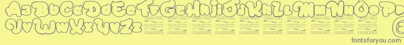 fuente ChicagoEskimo – Fuentes Grises Sobre Fondo Amarillo