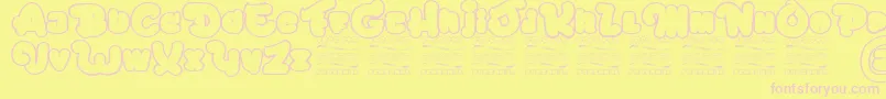 ChicagoEskimo Font – Pink Fonts on Yellow Background